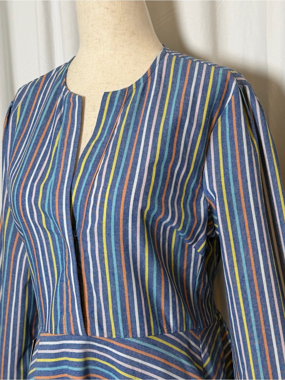 Tuckernuck Provence Stripe Mila Dress Medium NWT Cotton Linen Maxi Pockets - Picture 8 of 16